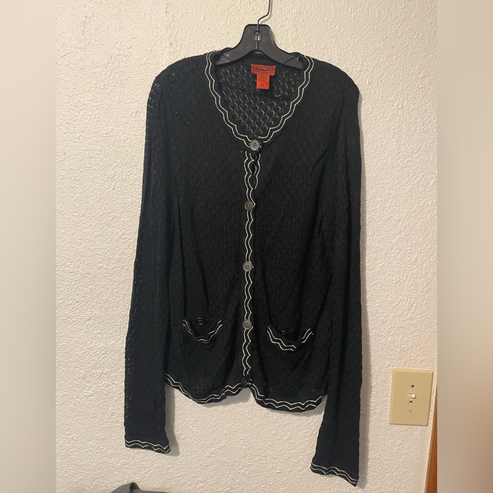 Missoni for Target Black Lace Cardigan Sz XL
